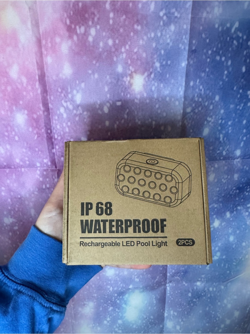 New IP 68 waterproof rechargeable LED pool light 2 pcs